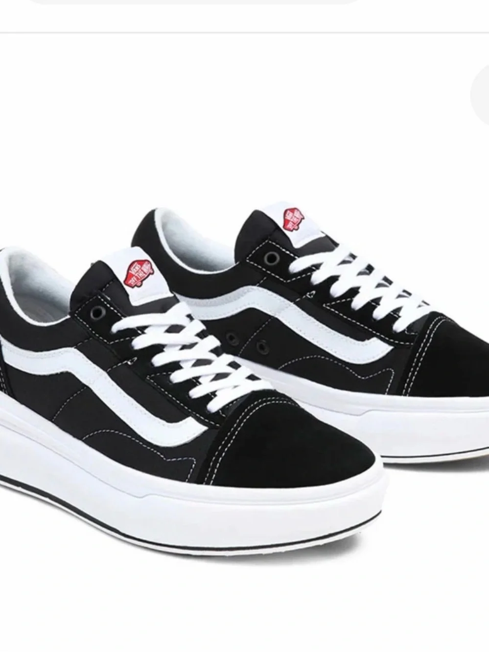 Vans Old Skool Platform Sneaker - Black & White - Picture 2 of 7